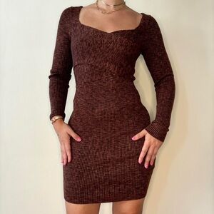 Abercrombie & Fitch Women's Brown Knit Mini Dress